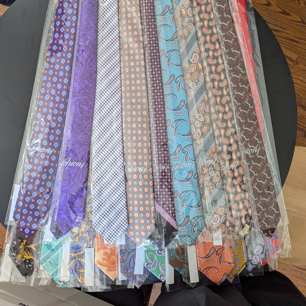 Catered Brioni Silk Tie Bundle #3